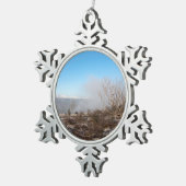 スカウトスカートクンブリアイングランドのホリデーカードポスターポー スノーフレークピューターオーナメント (右)