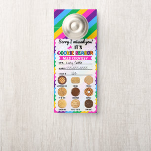 スカウトストライプのクッキードアハンガー ドアノブサイン