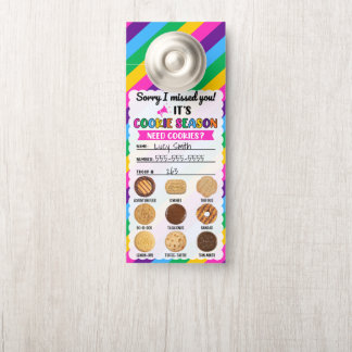 スカウトストライプのクッキードアハンガー ドアノブサイン