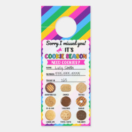 スカウトストライプのクッキードアハンガー ドアノブサイン