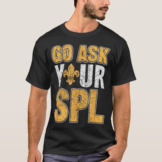 スカウトテントのSPLに聞いて+自然キャンパー Tシャツ (正面)