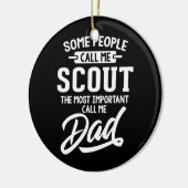スカウトパパの父の日デザイン セラミックオーナメント (左)