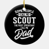 スカウトパパの父の日デザイン セラミックオーナメント (裏面)