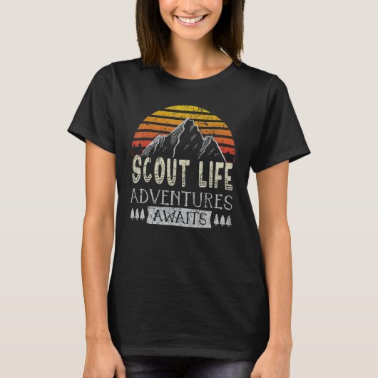 スカウトライフアドベンチャー待ちキャンプ偵察 Tシャツ (正面)