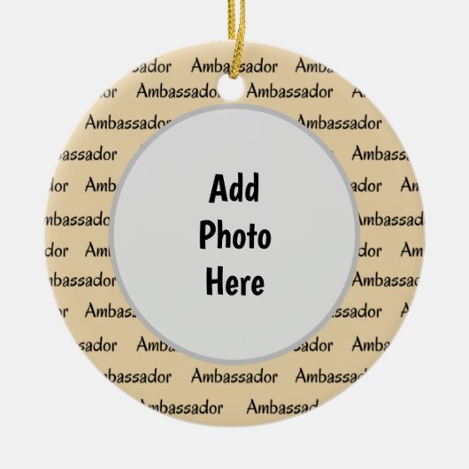 スカウト大使のクリスマス装飾 セラミックオーナメント (正面)