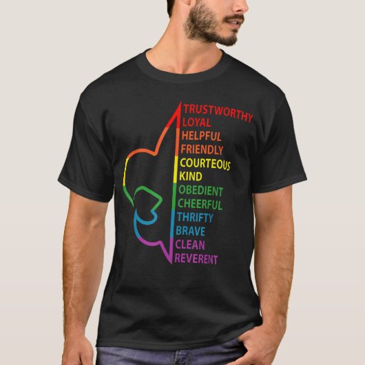 スカウト法スカウトキャンプ虹 Tシャツ (正面)