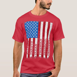 スカウト法愛国偵察の恋人アメリカ国旗ボーイギル Tシャツ