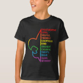 スカウト法 スカウティング キャンピング 虹 カラフル  Tシャツ (正面)