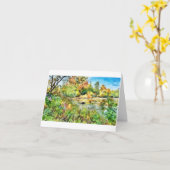 スカウト湖、ウィスコンシン州グリーンデール  ノートカード (黄色い花)