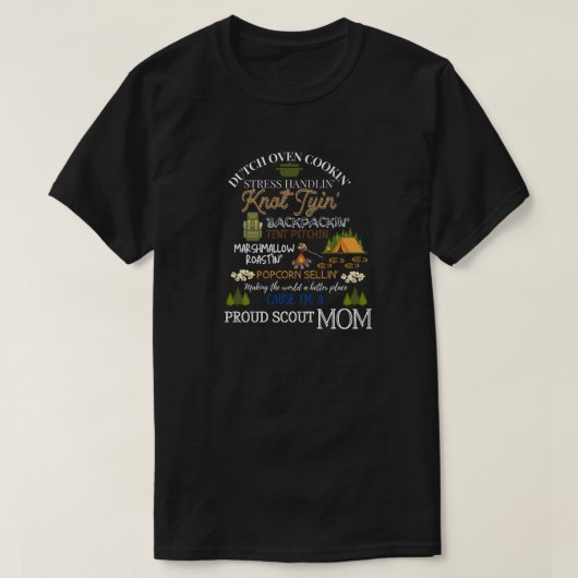 スカウト誇りを持ったママTシャツ Tシャツ (デザイン正面)
