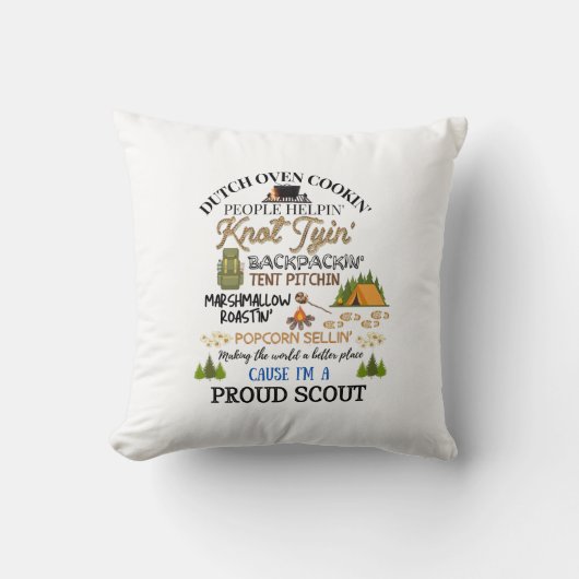 スカウト誇りを持った装飾用クッション クッション (正面)