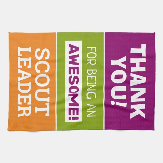 スカウト隊長に感謝 キッチンタオル (横)