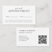 スカガーリーンナブルQRコードホワイト 予約カード (正面/裏面)