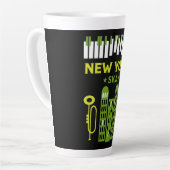 スカジャズ音楽 カフェラテマグ (左アングル)