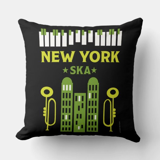 スカジャズ音楽 クッション (正面)