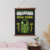 スカジャズ音楽 吊り下げ型タペストリー (寝室)