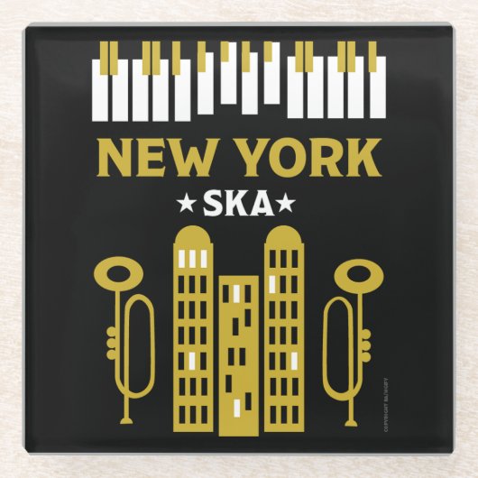 スカジャズ ガラスコースター (正面)