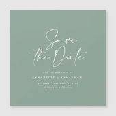 スカジュアル結婚救スクリプトグリーンタイポグラフィt (正面)