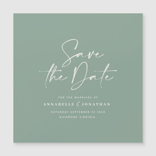 スカジュアル結婚救スクリプトグリーンタイポグラフィt (正面)