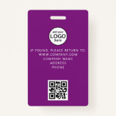 スカスタムタッフイベントQRコードパープルバッジ バッジ (裏面)
