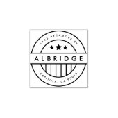 スカスタムターズ&ストライプアメリカ差出人住所 ラバースタンプ (インプリント)