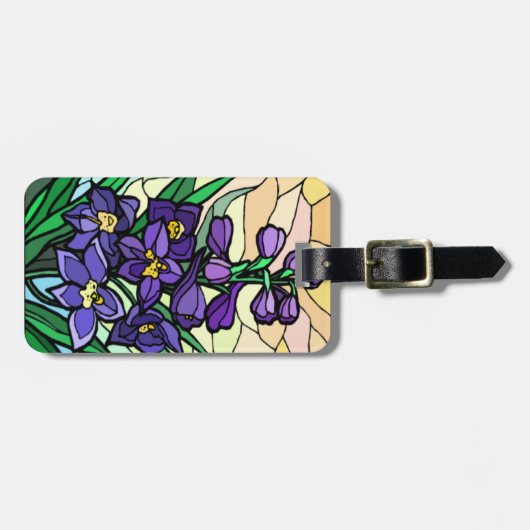 スカスタムテイングラスデンドロビウム荷物タグ ラゲッジタグ (正面横)