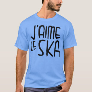 スカタイポグラフィ大好きスカミュージックフランスのジャイメ・ル・スク Tシャツ