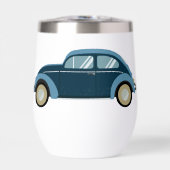 スカックールフ付きのブルーレトロ車 (正面)