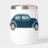 スカックールフ付きのブルーレトロ車 (背面)