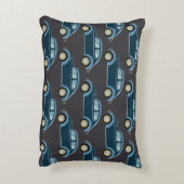 スカックールフ付きのブルーレトロ車 アクセントクッション (裏面(縦))