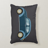 スカックールフ付きのブルーレトロ車 アクセントクッション (正面(垂直))