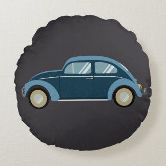 スカックールフ付きのブルーレトロ車 ラウンドクッション
