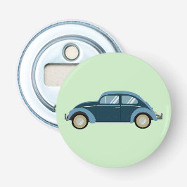 スカックールフ付きのブルーレトロ車 栓抜き