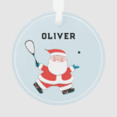 スカッシュおもしろいプレーヤーホリディギフト オーナメント (裏面)