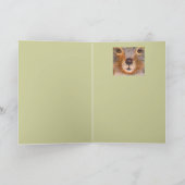 スカッシュの花のカードとリスのプッチーニ カード (内部)