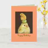 スカッシュの花の帽子のカードを覗く カード (黄色い花)