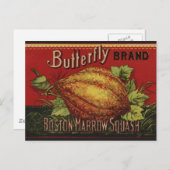 スカッシュアンティーク野菜ラベル缶 ポストカード (正面/裏面)