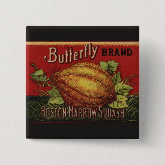 スカッシュアンティーク野菜ラベル缶 缶バッジ (正面)