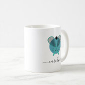 スカッシュエレガントラケット&ガールズネームスポーツデザイン コーヒーマグカップ (正面右)