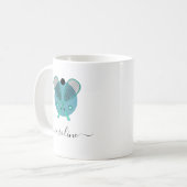 スカッシュエレガントラケット&ガールズネームスポーツデザイン コーヒーマグカップ (正面左)