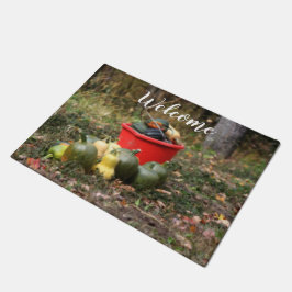 スカッシュカントリーガーデンハーベストウェルカム ドアマット