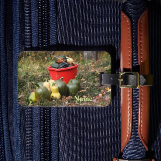 スカッシュカントリーガーデンパーソナライズされた収穫 ラゲッジタグ (正面インサイチュ4)