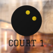 スカッシュコートの番号付けカスタムのガラスのウィンドウの固定 ウィンドウサイン (シート2)