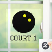 スカッシュコートの番号付けカスタムのガラスのウィンドウの固定 ウィンドウサイン (ホーム)