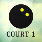 スカッシュコートの番号付けカスタムのガラスのウィンドウの固定 ウィンドウサイン (シート3)