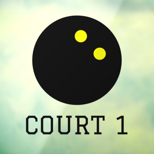 スカッシュコートの番号付けカスタムのガラスのウィンドウの固定 ウィンドウサイン (シート3)