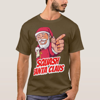 スカッシュサンタクロースのクリスマスホリデー – スカッシュプレイ Tシャツ