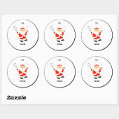 スカッシュスポーツクリスマスギフトタグ ラウンドシール (シート)