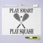 スカッシュスポーツプレーヤー誕生日 薄葉紙 (クラフト)