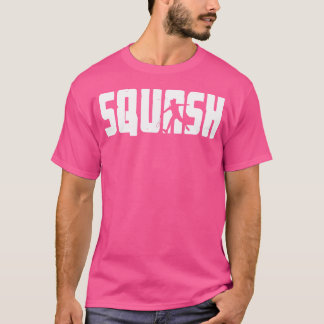 スカッシュプレーヤーコーチラケットボールスポーツファンシルエット Tシャツ